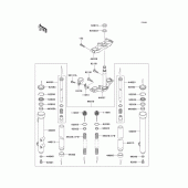 Схема узла: Передняя вилка(a6f) для Kawasaki KX65