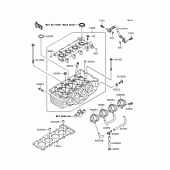 Схема вузла: Головка циліндра для Kawasaki ZR250 Balius