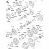 Схема узла: Трансмиссия для Kawasaki ZX600 Ninja ZX-6R