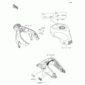 Схема вузла: Інформаційні наклейки для Kawasaki ZX636 Ninja ZX-6R KRT Edition