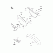 Схема узла: Side covers/chain cover(en500-a7) для Kawasaki EN500 Vulcan 500