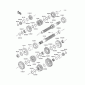 Схема узла: Трансмиссия для Kawasaki ZR750 Z750R