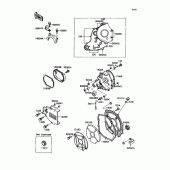 Схема узла: Engine cover(s) для Kawasaki ZX750 Ninja ZX-7