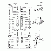Схема вузла: Передня вилка для Kawasaki KX85 KX85-II