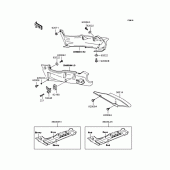 Схема вузла: Задні бічні обтічники & Захист ланцюга для Kawasaki ZX400 ZZR400
