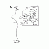 Схема вузла: Clutch master cylinder для Kawasaki ZR1200 ZRX1200R