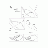 Схема вузла: Side covers для Kawasaki KLX250 KLX250R
