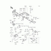 Схема узла: Электрооборудование для Kawasaki KL650 KLR650