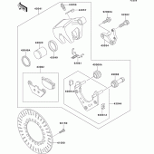 Схема узла: Задний тормоз для Kawasaki VN1500 VN1500 Classic