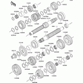 Схема узла: Трансмиссия для Kawasaki ZX900 Ninja ZX-9R