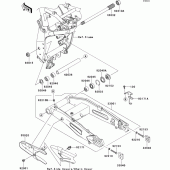 Схема узла: Задний рычаг (Маятник) для Kawasaki ZR750 Z750R
