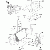 Схема узла: Радиатор для Kawasaki ZX1000 Z1000SX ABS