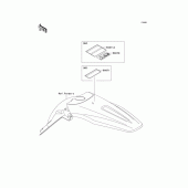 Схема вузла: Інформаційні наклейки для Kawasaki KX250/KX252 KX250F