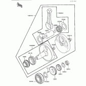 Схема узла: Коленчатый вал для Kawasaki KL650 KLR650