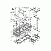 Схема вузла: Головка циліндра для Kawasaki ZR1200 ZRX1200 DAEG