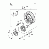 Схема вузла: Заднє колесо & Привідний ланцюг (zg1000-a7/a8) для Kawasaki ZG1000 Concours