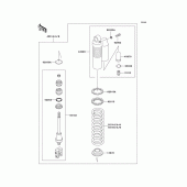 Схема вузла: Амортизатор задній для Kawasaki KX100