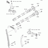 Схема узла: Распредвал & Цепь ГРМ & Натяжитель для Kawasaki ZR1000 Z1000 ABS