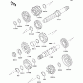 Схема вузла: Трансмісія для Kawasaki VN800 Vulcan 800 Drifter
