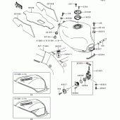 Схема узла: Топливный бак для Kawasaki ZX900 Ninja ZX-9R
