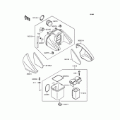 Схема вузла: Повітряний фільтр для Kawasaki ZR400 Zephyr
