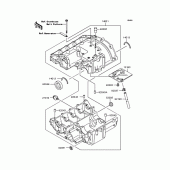 Схема вузла: Картер двигуна для Kawasaki ZR250 Balius-II