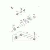 Схема узла: Переключатель передач для Kawasaki KL650 KLR650