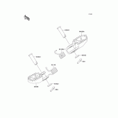 Схема узла: Подножки для Kawasaki KX65