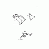 Схема вузла: Decals(White) для Kawasaki EX650 ER-6F