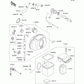 Схема узла: Воздушный фильтр для Kawasaki ZR750 ZR-7S
