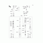 Схема вузла: Вилка передньої осі для Kawasaki EJ650 W650