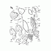 Схема вузла: Кришка двигуна для Kawasaki ZR400 ZRX-II