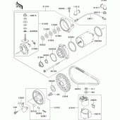 Схема вузла: Starter motor для Kawasaki EX500 GPZ500S