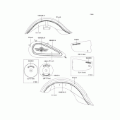 Схема вузла: Decals(black/silver)(vn1500-n1h/n2h) для Kawasaki VN1500 VN1500 Classic FI