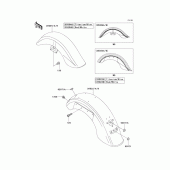 Схема вузла: Fenders(1/2) для Kawasaki VN1500 Vulcan 1500 Classic FI