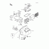 Схема вузла: Повітряний фільтр для Kawasaki ZX600 GPX600R