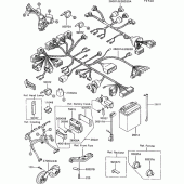 Схема вузла: Електроустаткування для Kawasaki ZG1000 1000GTR