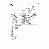 Схема вузла: Передній гальмівний циліндр Kawasaki KMX50 KSR-I