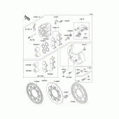 Схема вузла: Front brake(kx500-e4/e5) для Kawasaki KX500