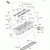 Схема узла: Головка цилиндра для Kawasaki ZR750 Z750R ABS