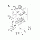 Схема вузла: Головка циліндра для Kawasaki ZX600 Ninja ZX-6