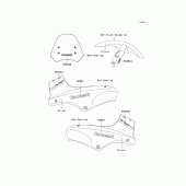 Схема вузла: Decals(silver)(b7f) для Kawasaki KLE650 Versys 650