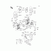 Схема узла: Радиатор для Kawasaki KL250 KLR250