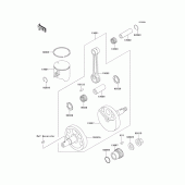 Схема вузла: Crankshaft/piston(kx125-h2) для Kawasaki KX125