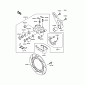 Схема вузла: Заднє гальмо для Kawasaki ZR1100 Zephyr 1100