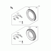 Схема узла: Колеса (Шины) для Kawasaki EX250 ZZR250