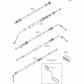 Схема вузла: Троси для Kawasaki ZR550 Zephyr