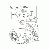 Схема узла: Задний тормоз для Kawasaki KLE650 Versys 650 ABS
