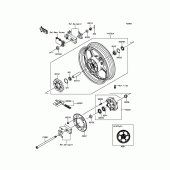 Схема узла: Ступица заднего колеса для Kawasaki EX300 Ninja 300 ABS