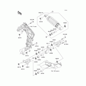 Схема узла: Подвеска/задний амортизатор для Kawasaki ZX1000 Z1000SX